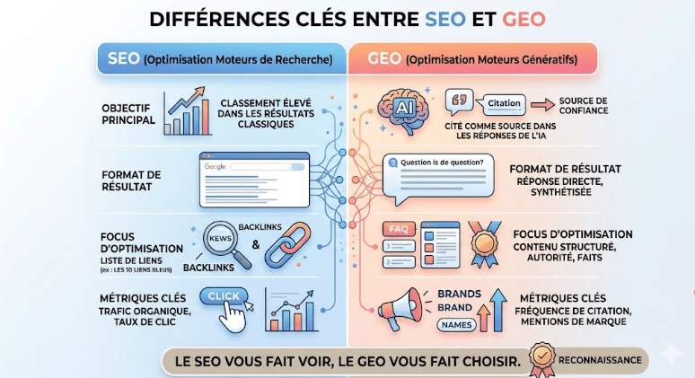 GEO SEO différences